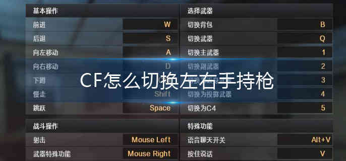 CF如何切换左右手持枪(图1)